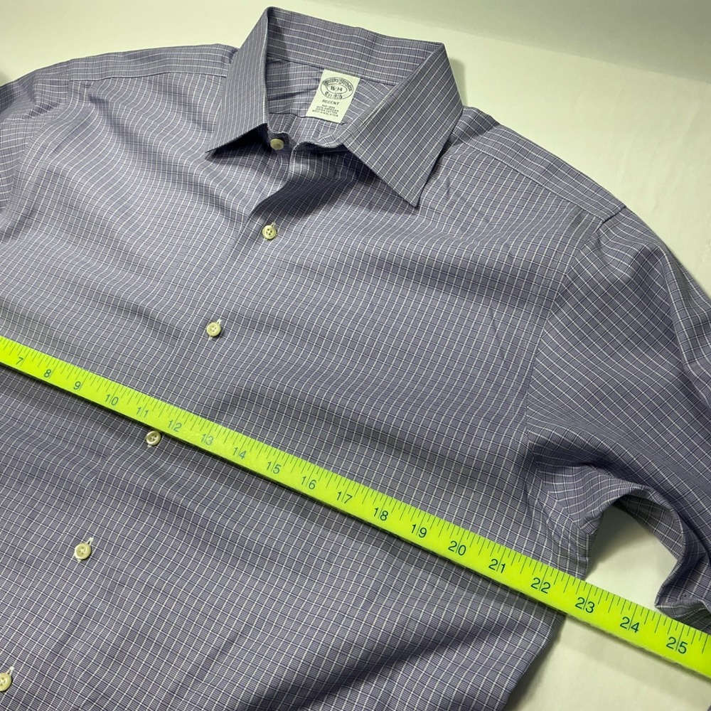 Brooks Brothers Regent Dress Shirt Plaid Checkered Button Down 16-34 - Picture 9 of 10